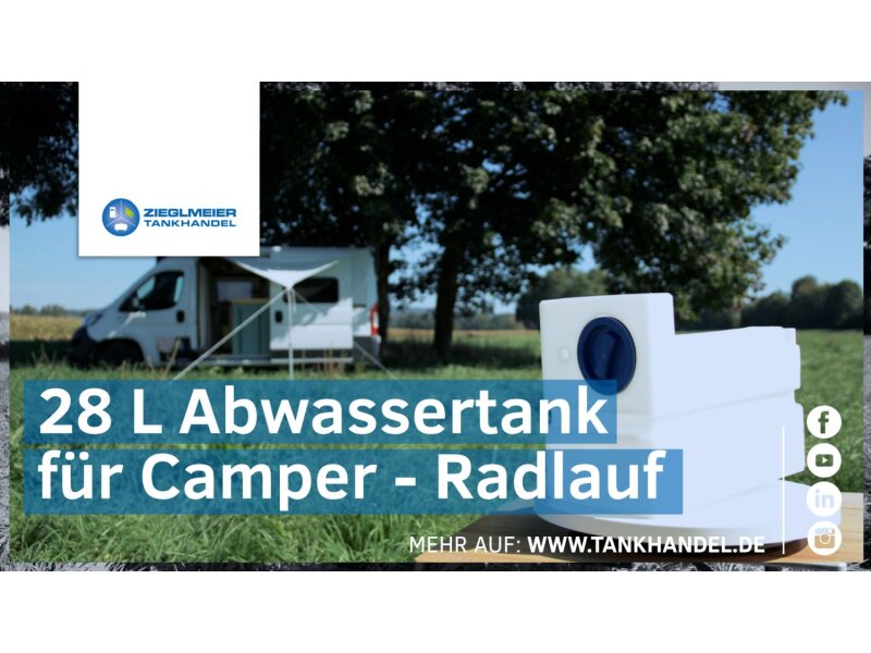 Frischwassertank Wohnmobil Radlauf 28 Liter Wohnwagen Caravan Camper für VW T6