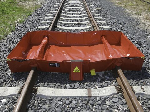 Faltbare Bahngleis-Auffangwanne RAIL aus PVC – 800...