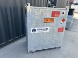 Mobile Tankstelle Diesel 1000 l – doppelwandig verzinkt, 230 V Pumpe 45 l/min NEUWERTIG