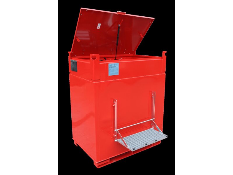 Methanol-/Ethanol-Tank 1.000 l – Doppelwandig, nach AwSV, RAL-pulverbeschichtet, mit Flammensicherung