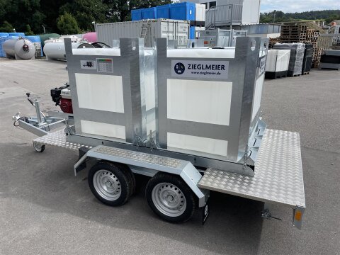 FuelTrailer Twin Tank – Mobile Einheit für 2×1000 L Wasser- & Abwassertanks