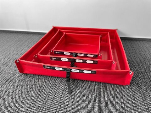 Faltbare Auffangwanne FASTER 20 - 292 Liter, Roll-Faltstruktur für schnelles Auffangen und Lagerung