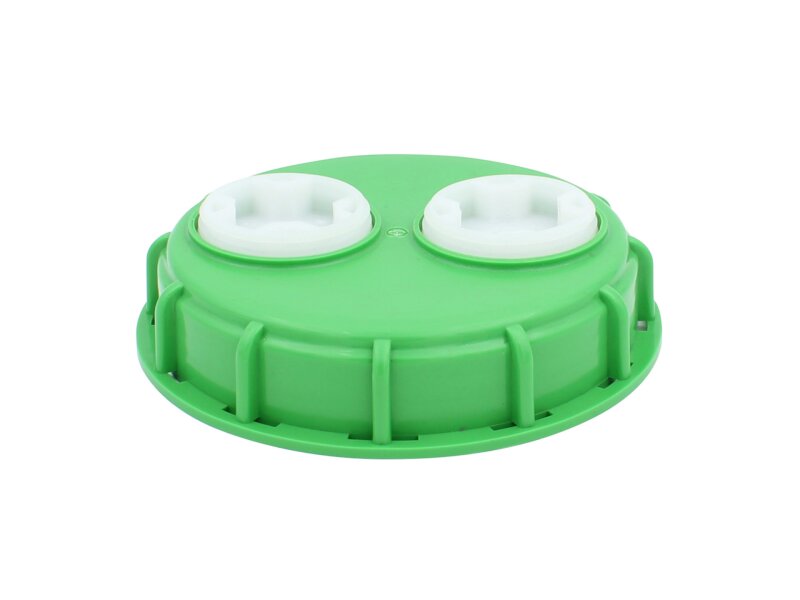 IBC Container Schraubdeckel 150mm mit 2x R2 Zoll Spundstopfen