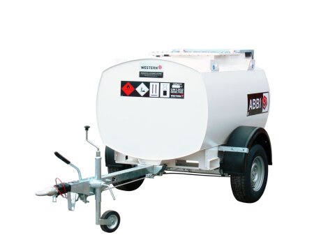 Mobile Tankstelle 1000 l – Tankanhänger, WHG-konform für Baustellen & Industrie