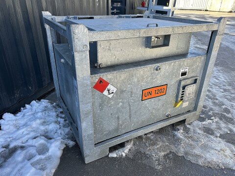 Mobile Tankstelle Diesel 950 l – verzinkter Stahltank mit 230 V Pumpe 45 l/min gebraucht