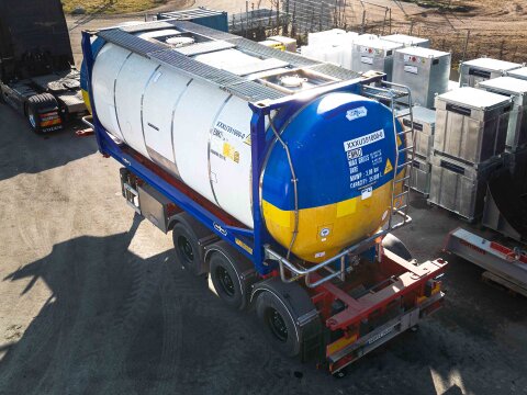Tankcontainer 35.000l mieten V4A die mobile...