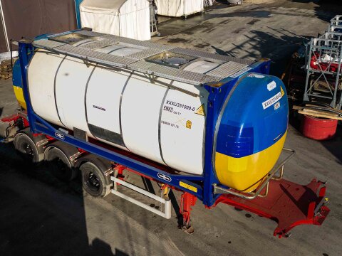 TankTainer 35.000 Liter mieten – V4A Edelstahl Tankcontainer für mobile Gefahrstofflagerung