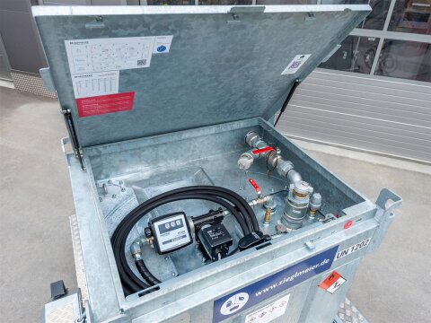 Mobile-Benzintankstelle 330l mit 230V Pumpe für Benzin und Flugkraftstoffe AWsV