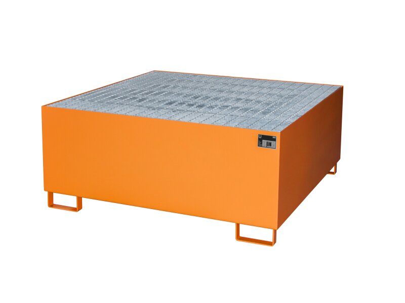 Auffangwanne AWA 31/SW – für 3×1000 l IBC mit Abfüllaufsatz & Spritzschutz