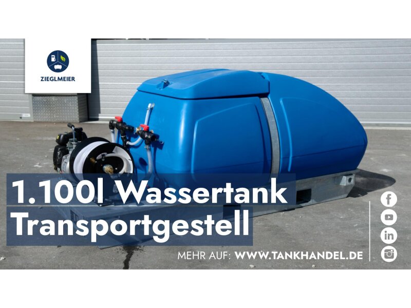 Wasserfass 1.100 Liter auf Transportgestell – Mobiler Wassertank