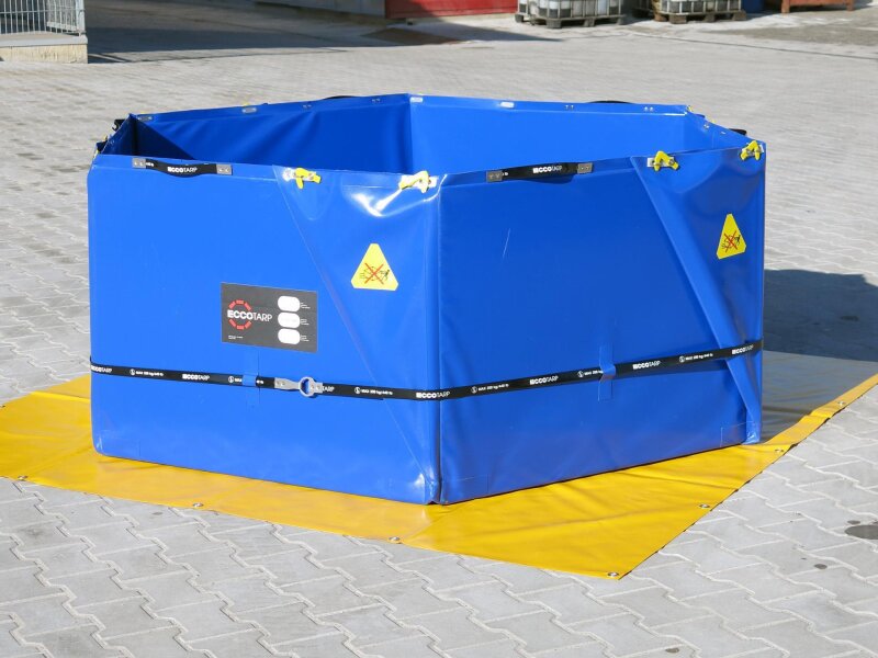 Faltbehälter Feuerwehr 1.000 Liter Auffangbehälter Löschwasserbehälter 1500x700mm