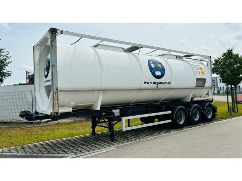 Tankcontainer 37.000 l V4A Edelstahl auf Trailer – für Gefahrstoffe, Wasser & Trafoöle