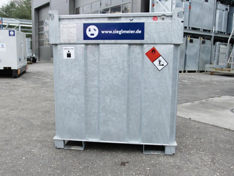 Mobile Tankstelle QUADRO-BLUE 1000-230 – 980 l Diesel + 170 l AdBlue®, doppelwandig, AWsV zugelassen