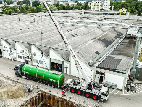 Stahltank doppelwandig unterirdisch 80.000 Liter
